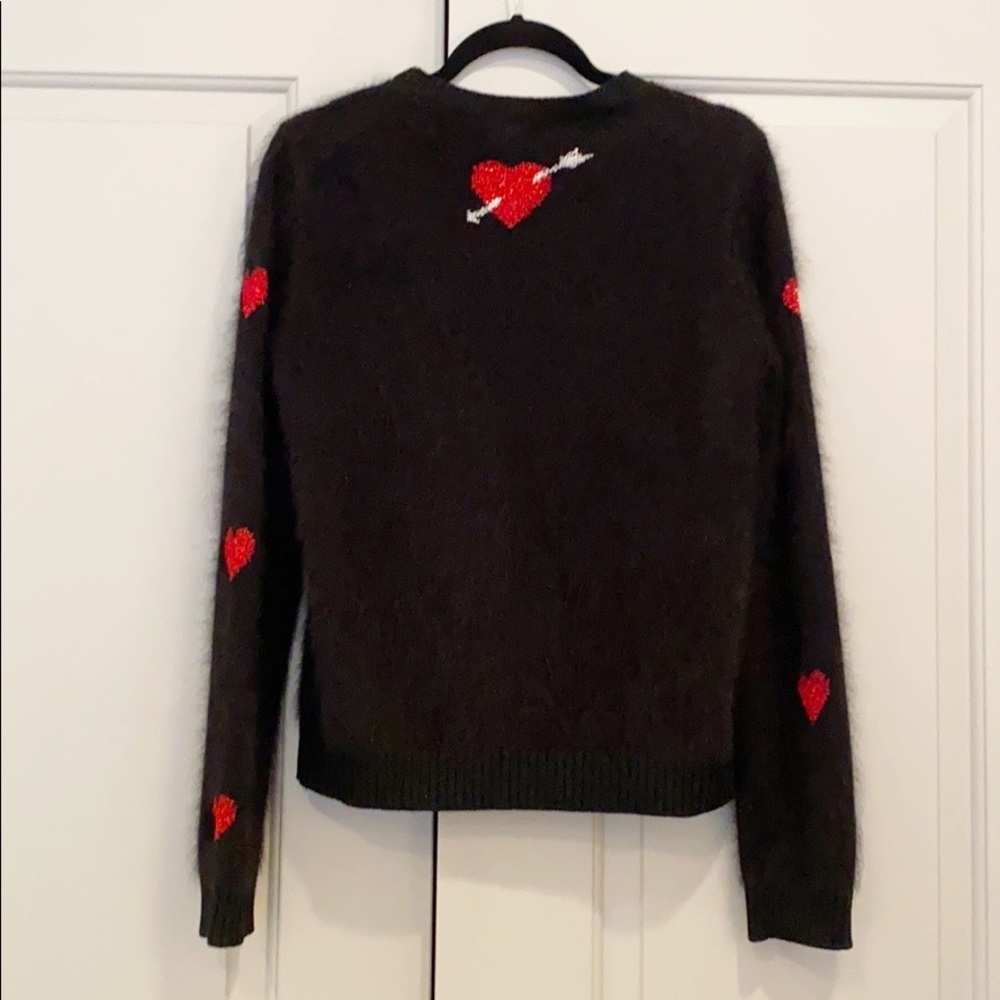 NWT RED Valentino Hearts Intarsia Angora Sweater - Picture 5 of 13